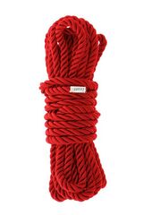 Красная веревка для шибари DELUXE BONDAGE ROPE - 5 м. - 