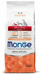 Monge Dog Monoprotein Mini корм для взрослых собак мелких пород лосось с рисом 7.5кг