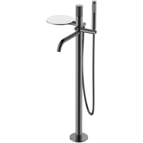 Boheme Stick 129-GM.2 Смеситель для ванны напольный, цвет: оружейная сталь