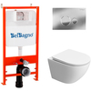 BelBagno BB5177CH-TOR/SC/BB026/BB081CR Комплект 3 в 1 Унитаз подвесной с сиденьем BelBagno UNO-TOR BB5177CH-TOR/SC + Система инсталляции 2 в 1 BelBagno BB026/BB081CR