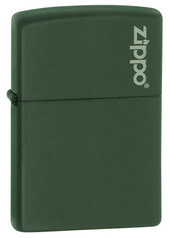 Зажигалка Zippo латунь с порошковым покрытием, зеленая, матовая, 36x12x56 мм