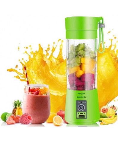 ПОРТАТИВНЫЙ USB БЛЕНДЕР JUICE BLENDER ДЛЯ СМУЗИ 380 мл (зелёный)