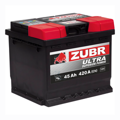Аккумулятор ZUBR Ultra (45Ah, 420A, R+) ZU450