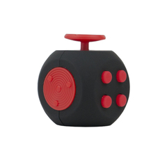 Игрушка-антистресс"Fidget Cube 3.0 Air"(Фиджет куб) с веревкой, черный/красный