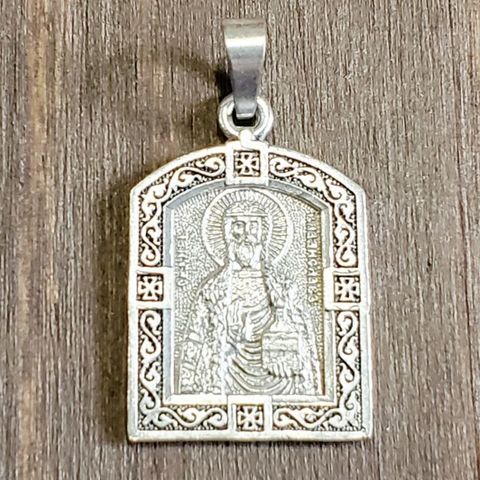 Нательная именная икона святой Владислав медальон кулон с молитвой
