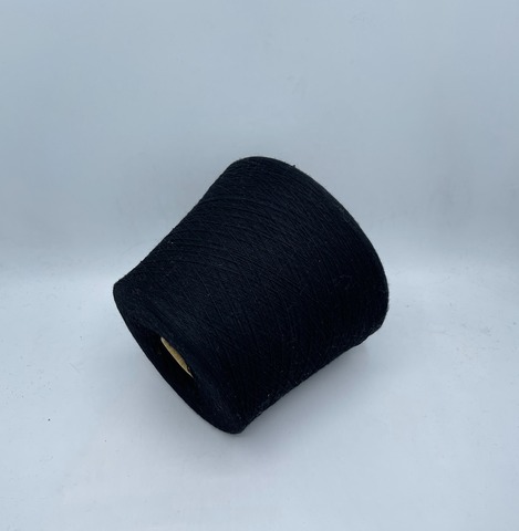 Бобинная пряжа (пр.Италия), 1500м /100гр, 80%шерсть, 20%полиамид, цвет- Черный, арт.31743