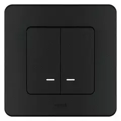 INSPIRIA Выключатель 2-кл. с подсветкой антрацит 673633
