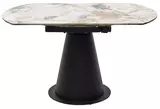 фото 15 Стол TERAMO 135 GLOSS GRAND JADE SOLID CERAMIC, керамика, поворотн.механизм / Черный каркас, DISAUR на profcook.ru