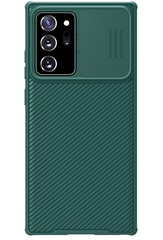 Темно-зеленый чехол для Samsung Galaxy Note 20 Ultra от Nillkin серия CamShield Pro Case с защитной шторкой для задней камеры