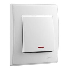 LESYA 705 0202 111 Выключатель с подсветкой   белый с белой вставкой (10шт)120шт