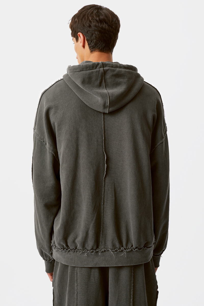 Графитовое zip худи The Puh