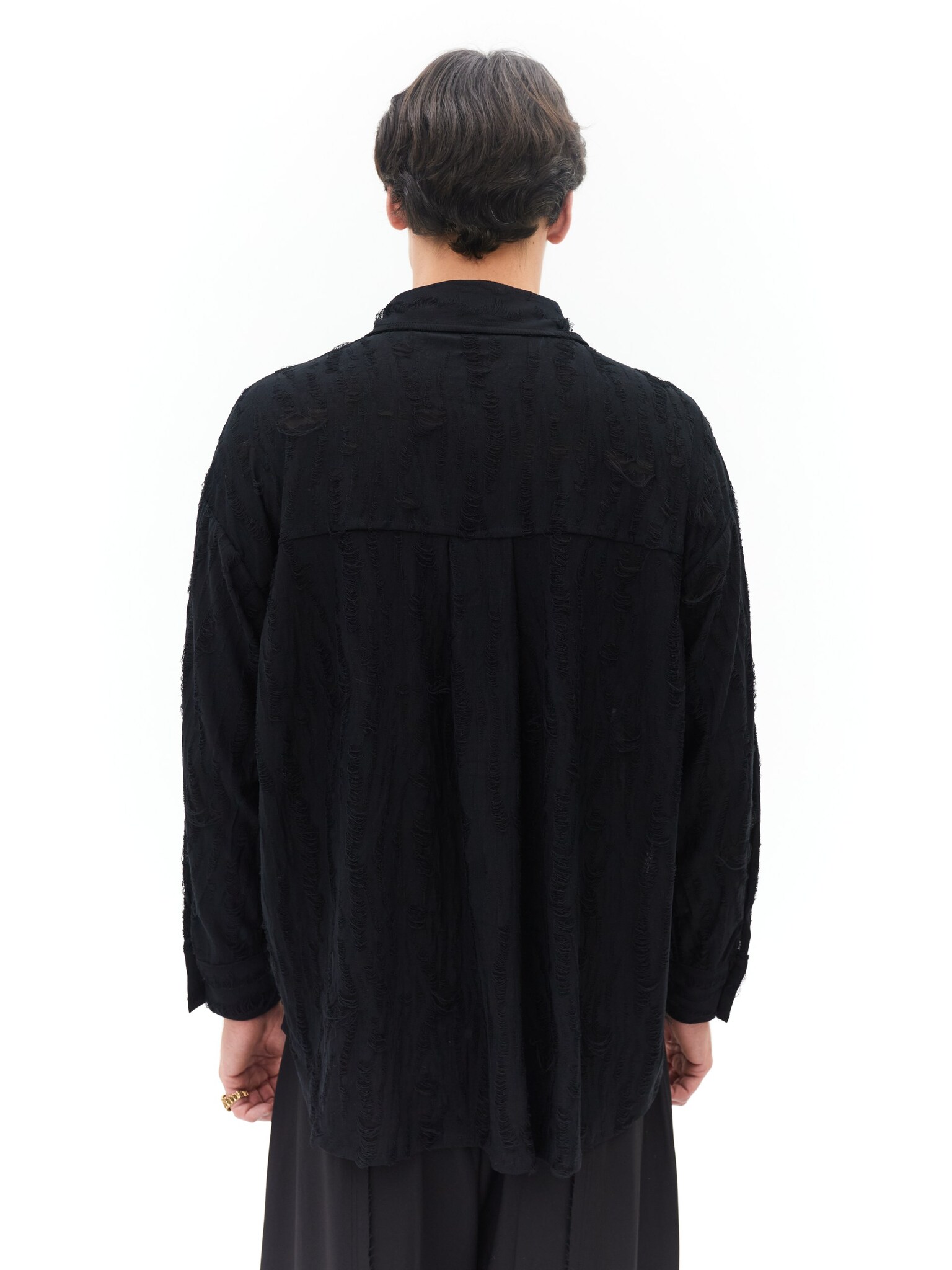 Рубашка мужская ENOC с перфорацией (черный)