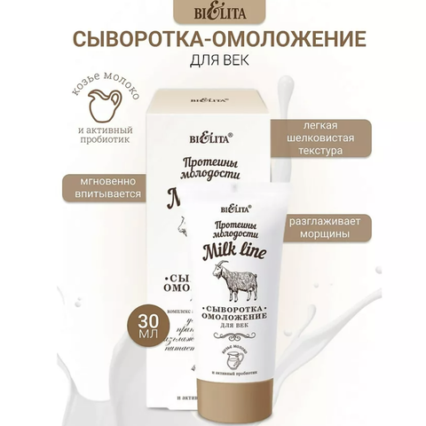 Milk Line Сыворотка-омоложение для век 30 мл. Витекс