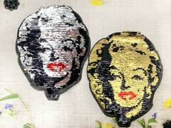 Аппликация пришивная двухсторонняя с пайетками, р. 23х28,5 см