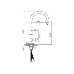 Смеситель для кухни HAIBA HB70505-3 графит