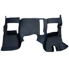 Ковры 3D SHACMAN X3000 рестайлинг (экокожа, черный, синяя строчка)