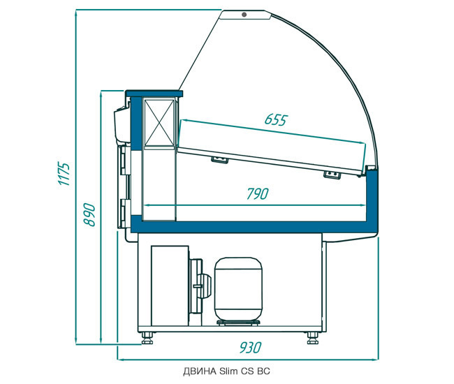 Холодильная витрина Golfstream Двина slim CS 180 ВС