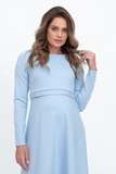 Платье для беременных и кормящих 11749 голубой