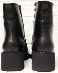 Кожаные ботинки ботильоны женские на каблуке 6 см Guero 264-2547 Black.