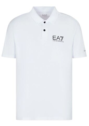Теннисное поло EA7 Man Jersey Polo Shirt - white