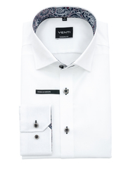 Рубашка Venti Modern Fit 193274600-000 белая с контрастной отделкой