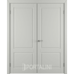 Купить Двустворчатая дверь эмаль VFD Dorren Cotton серая глухая