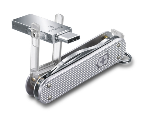 Нож-брелок Victorinox Jetsetter, USB 16 Гб, 58 мм, 6 функций, серебристый