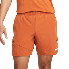 Шорты теннисные Nike Dri-Fit Advantage Short 7in - dark russet/white