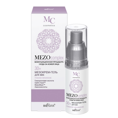 MEZOcomplex Мезокрем гель для век 30+ Глубокое увлажнение 30 мл. Белита