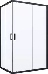 Vegas Glass ZA-F NOVO 100*90 02М 01 Душевой уголок (профиль черный матовый, стекло прозрачное) фото
