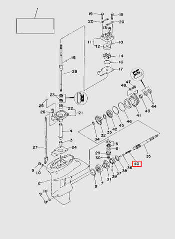 Пружина компрессионная  для лодочного мотора T15, OTH 9,9 SEA-PRO