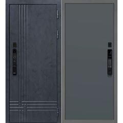 Купить Входная дверь Осло смарт бетон антрацит панель гладкая графит