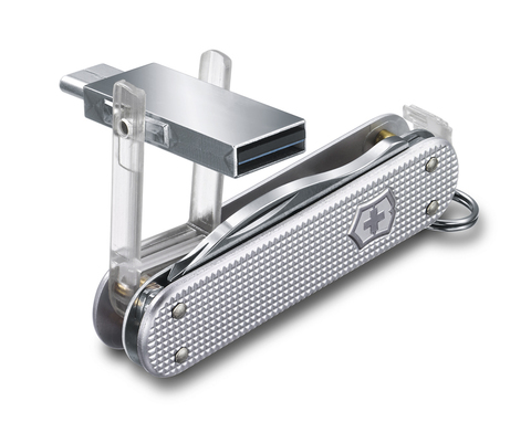 Нож-брелок Victorinox Jetsetter, USB 16 Гб, 58 мм, 6 функций, серебристый