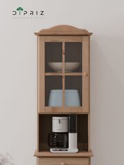 Шкаф навесной Лена однодверный из сосны (верхняя часть буфета Лена), бейц