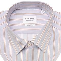 Сорочка мужская Eterna Modern Fit 1088-X171-27 серая в бежевую полоску
