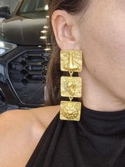 Длинные серьги ANATOMI в стиле Schiaparelli с подвесками квадратами