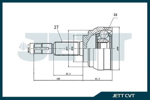 ШРУС внешний JETT V41-1338