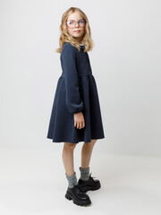 платье  для девочки  К 5936/индиго