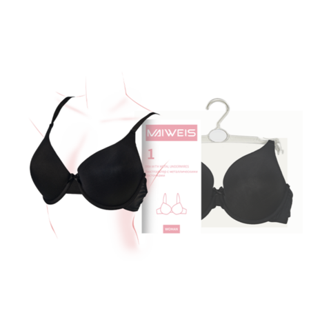 (0.5pv)Meiweishi черный женский бюстгальтер на косточках 85DD/английская и русская версия