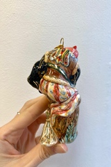 Ёлочная игрушка Баба Яга мухомор VIP