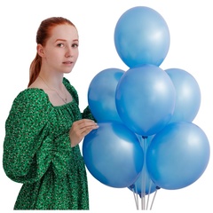 Синие воздушные шары металлик Экстра Blue