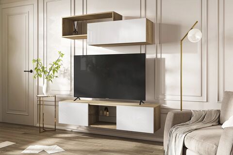 Гостиная Челси №1 Дуб сонома, Белый глянец