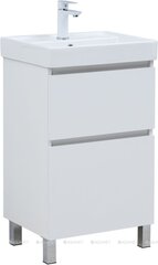 Aquanet 367327 Тумба с раковиной Вега 50 напольная (Ирис T) 2 ящ. цв. белый глянец (367327) фото
