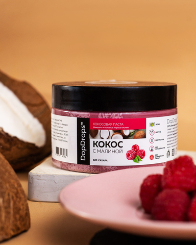 Кокосовая паста c малиной урбеч 250 г
