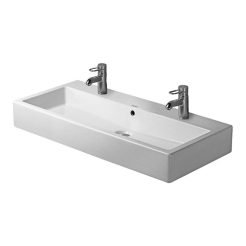 Duravit Vero Раковина для мебели, c переливом, с 2 отв. под смес., 1000x470мм, Цвет: Белый 454100024