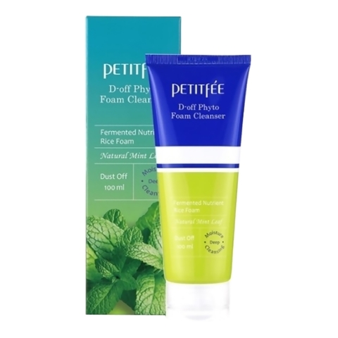 Petitfee D-off Phyto Foam Cleanser очищающая фито-пенка для умывания с мятой