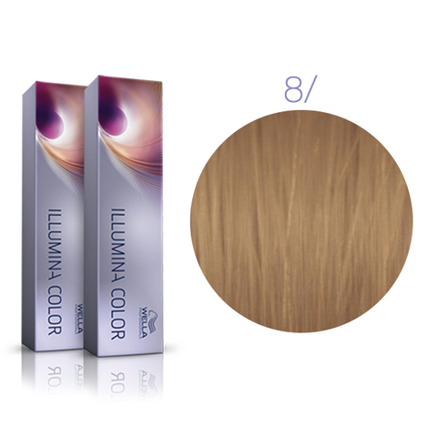 Wella Professional Illumina Color 8/ (Светлый блонд) - Стойкая крем-краска для волос