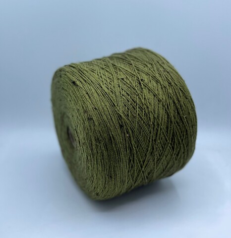 Бобинная пряжа (пр.Италия), art-Slubby green 350м/100гр .100%Меринос, цвет-Зеленый,твид, арт.22953