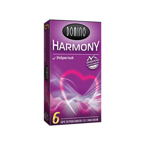 Презервативы с рёбрышками Domino Harmony - 6 шт. - Domino Harmony №6 DOMINO Classic Nice Contour №6