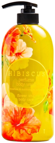 Jigott Hibiscus Perfume Body Wash Гель для душа парфюмированный с экстрактом гибискуса